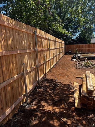 Durable Wooden Backyard Fence