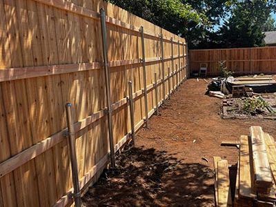 Durable Wooden Backyard Fence