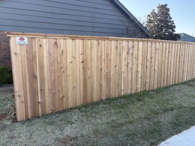New Residential Wood Fence Installation